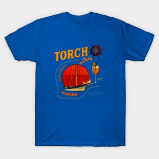 Torch Lake Boat Distressed T-Shirt